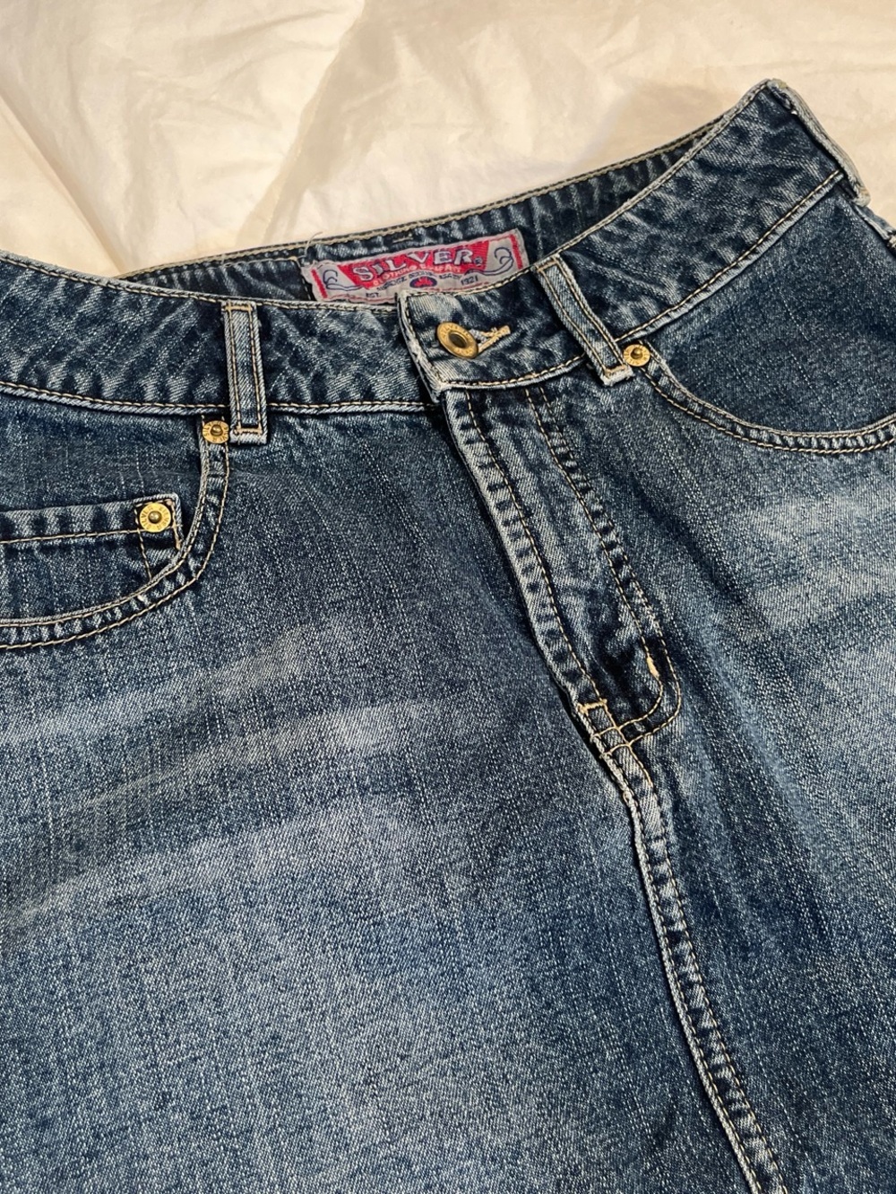 Silver Jeans Skirt
